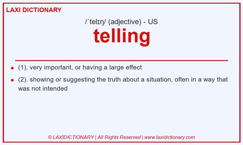 Definition telling in American English