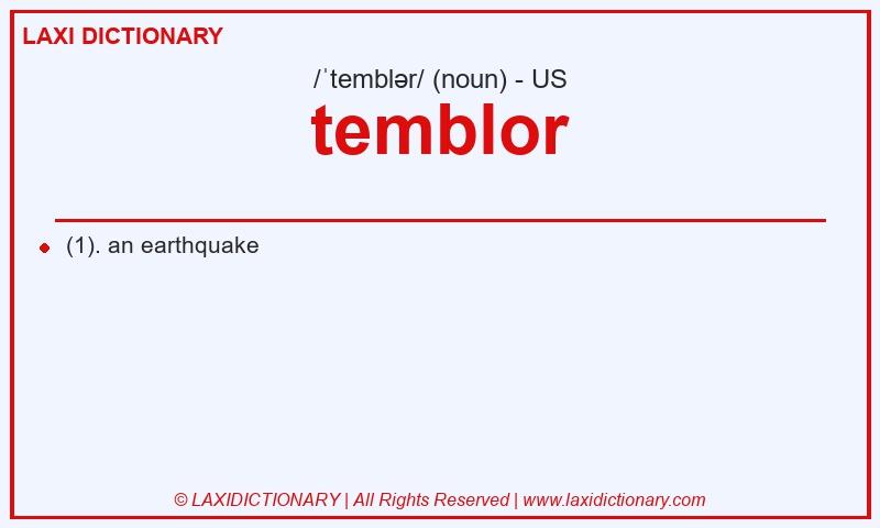 Definition temblor in American English