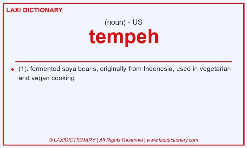Definition tempeh in American English