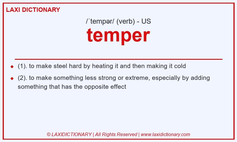 Definition temper in American English