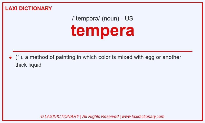 Definition tempera in American English