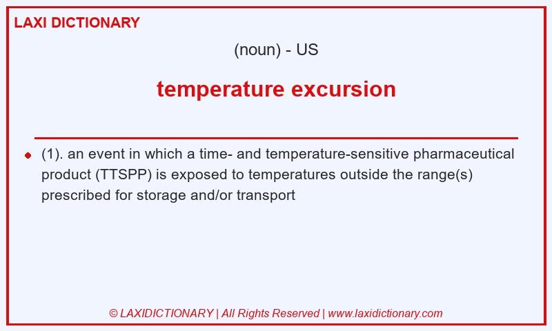 Definition temperature excursion in American English
