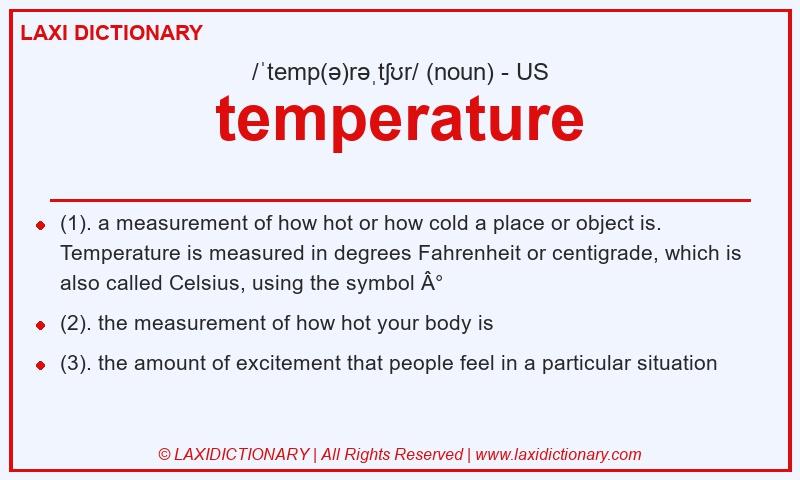 Definition temperature in American English