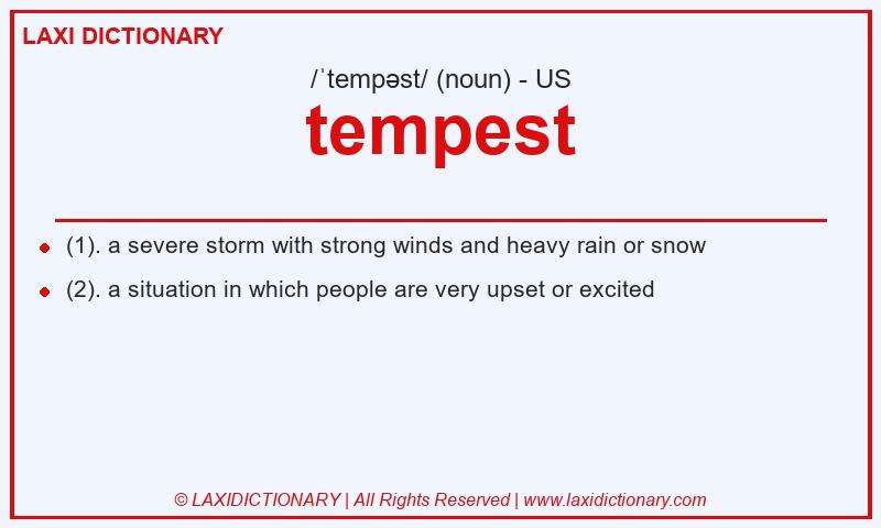 Definition tempest in American English