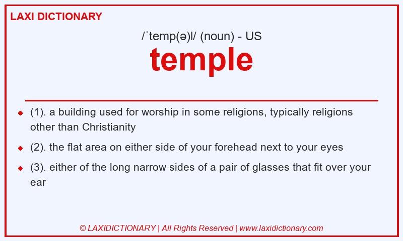 Definition temple in American English