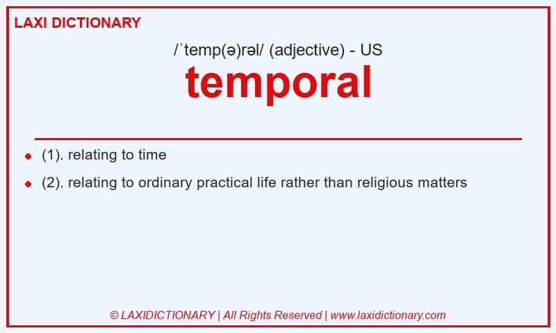 Definition temporal in American English