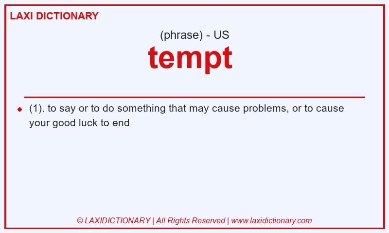 Definition tempt in American English