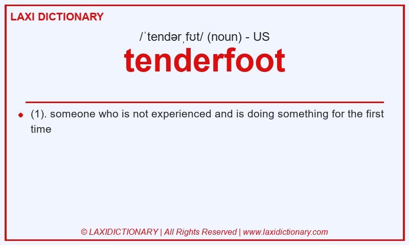 Definition tenderfoot in American English