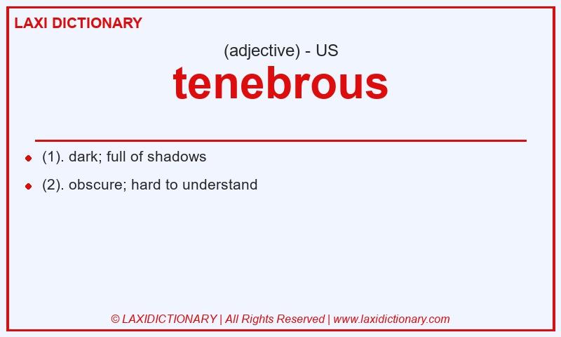 Definition tenebrous in American English