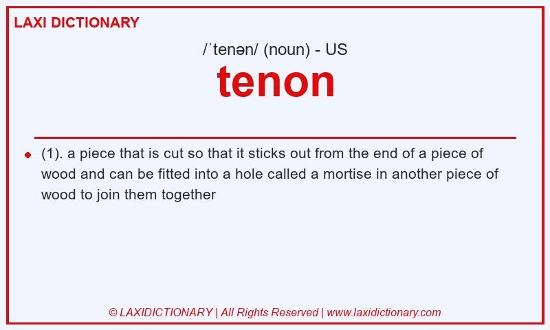 Definition tenon in American English