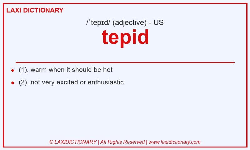 Definition tepid in American English