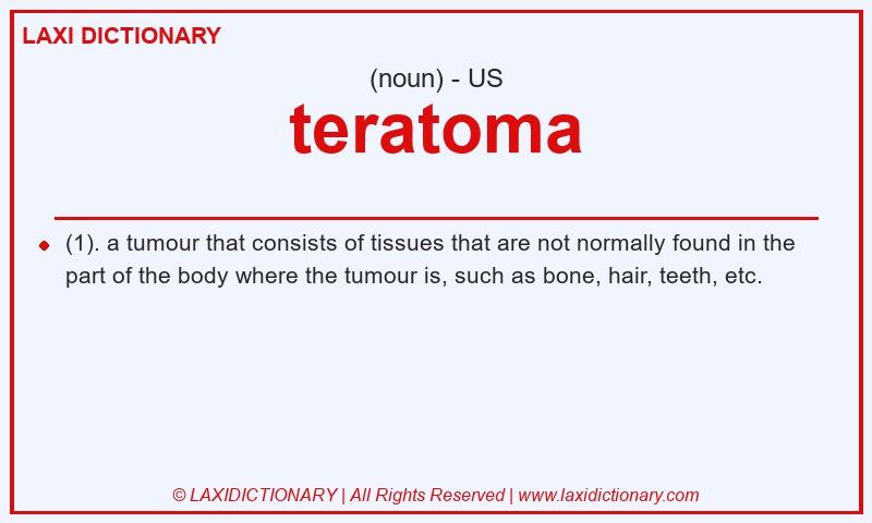 Definition teratoma in American English