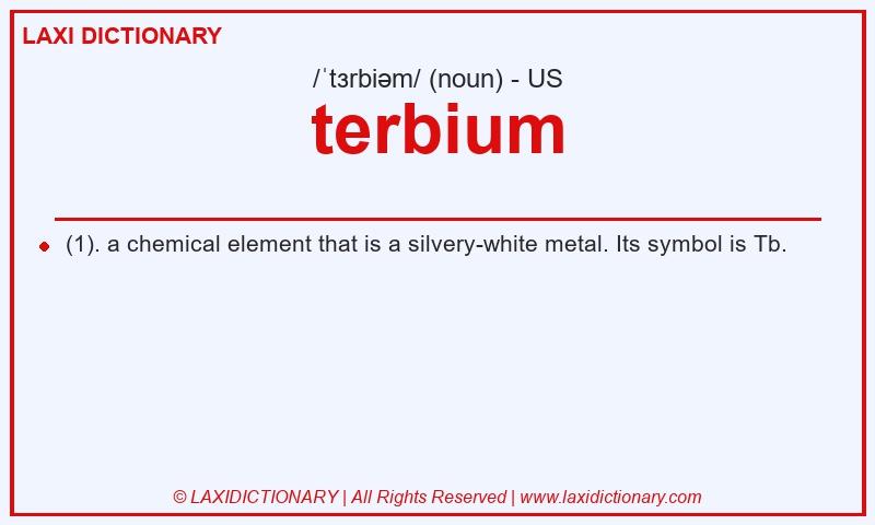 Definition terbium in American English