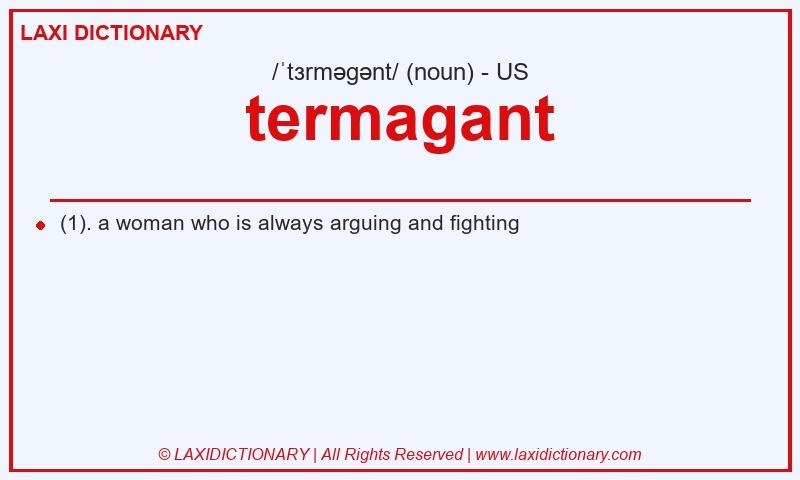 Definition termagant in American English