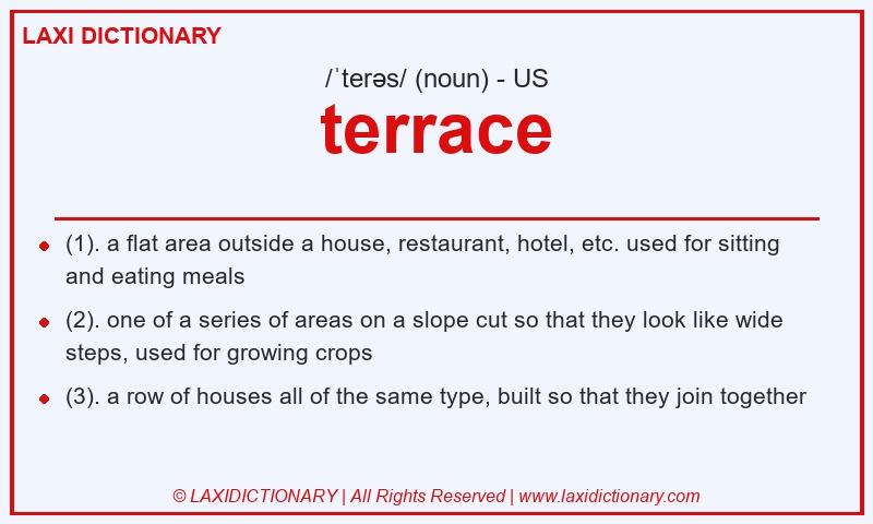 Definition terrace in American English