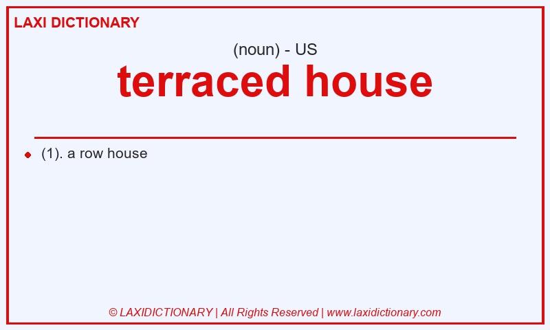 Definition terraced house in American English
