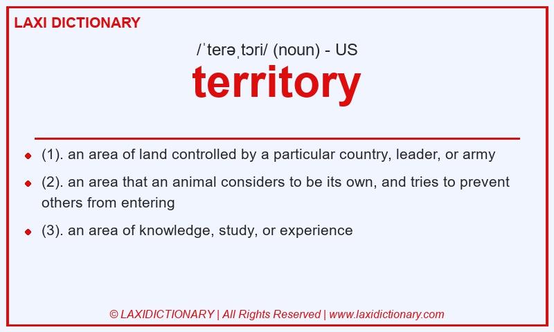Definition territory in American English
