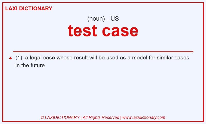 Definition test case in American English