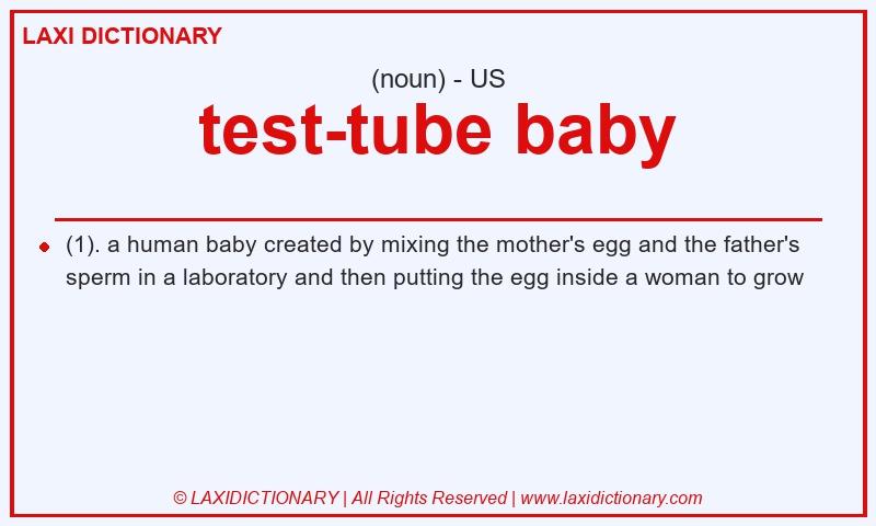 Definition test-tube baby in American English