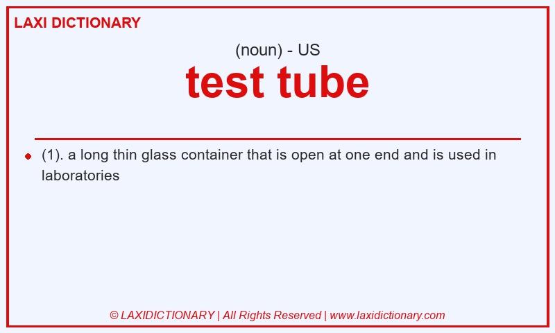 Definition test tube in American English