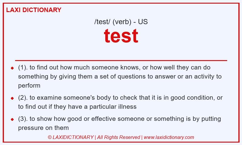 Definition test in American English