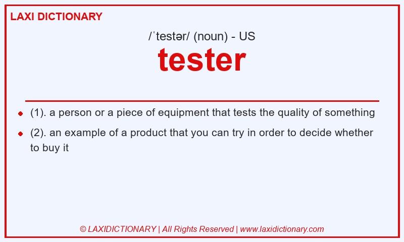 Definition tester in American English