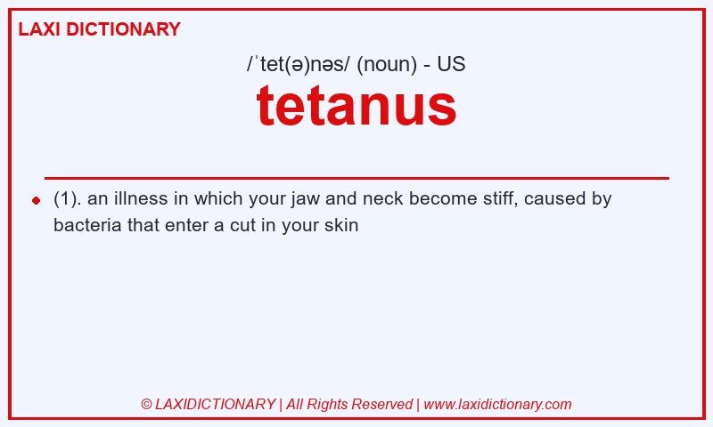 Definition tetanus in American English