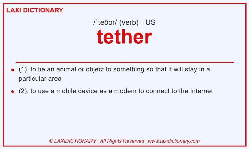 Definition tether in American English