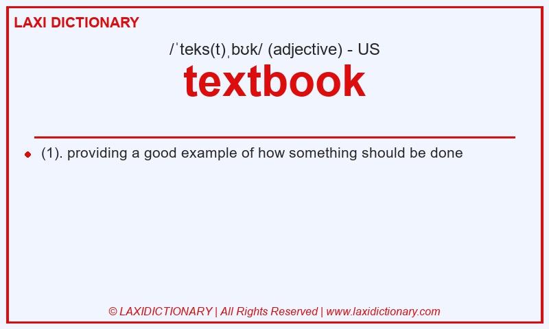 Definition textbook in American English