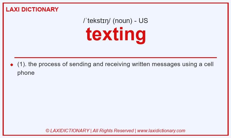 Definition texting in American English