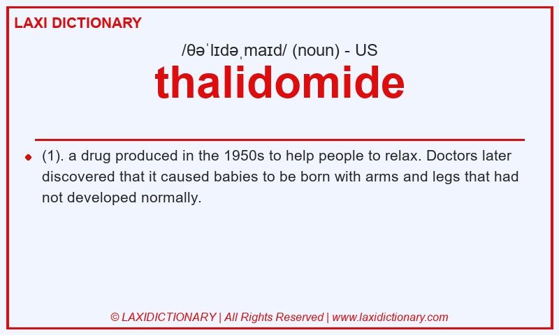 Definition thalidomide in American English