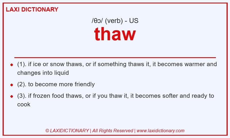 Definition thaw in American English