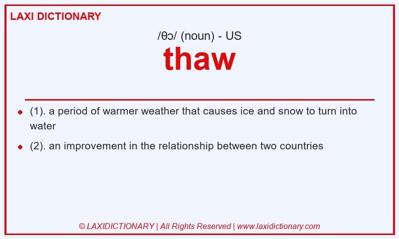 Definition thaw in American English