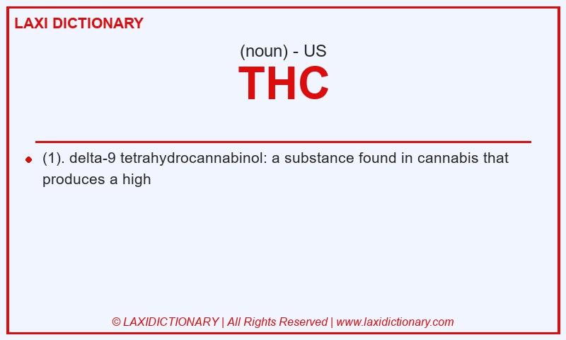 Definition THC in American English