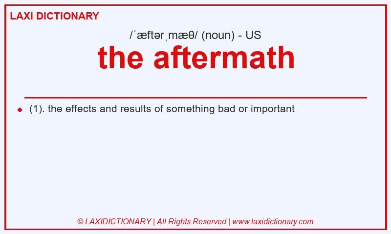 Definition the aftermath in American English