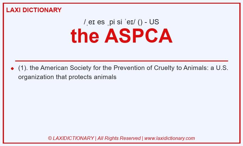 Definition the ASPCA in American English