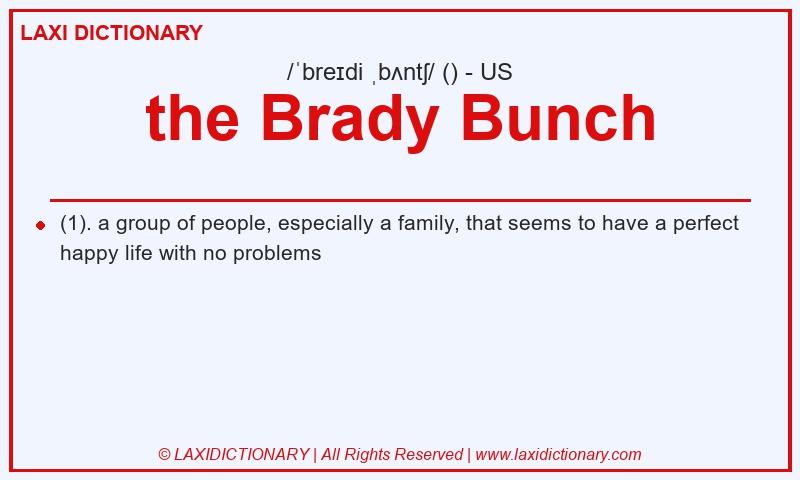 Definition the Brady Bunch in American English