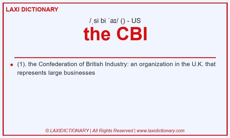 Definition the CBI in American English