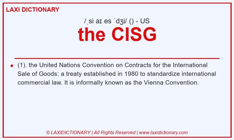 Definition the CISG in American English