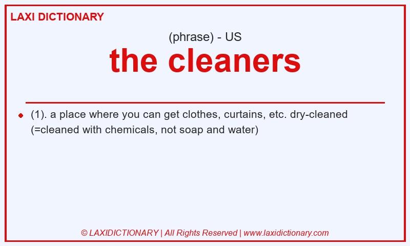 Definition the cleaners in American English