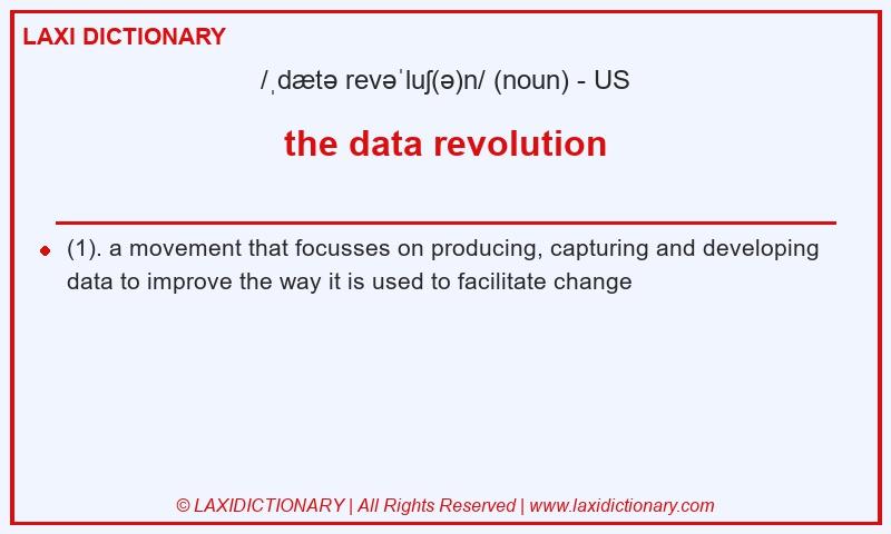 Definition the data revolution in American English