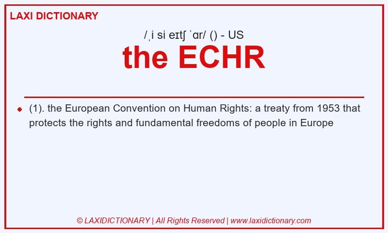 Definition the ECHR in American English