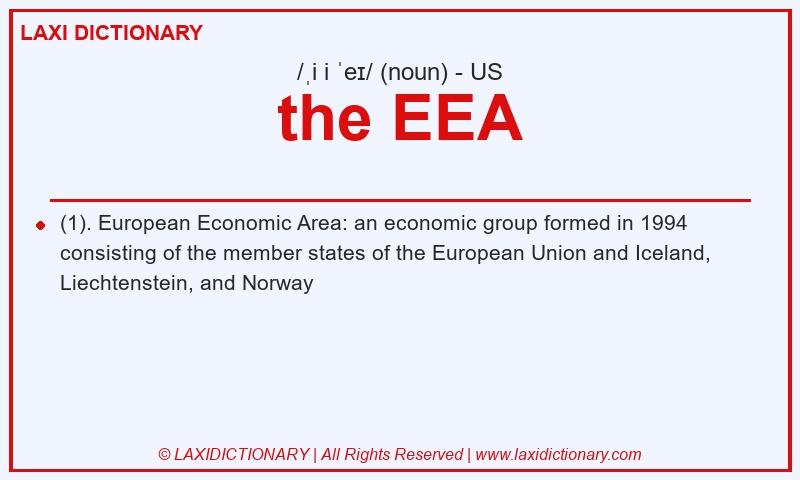 Definition the EEA in American English