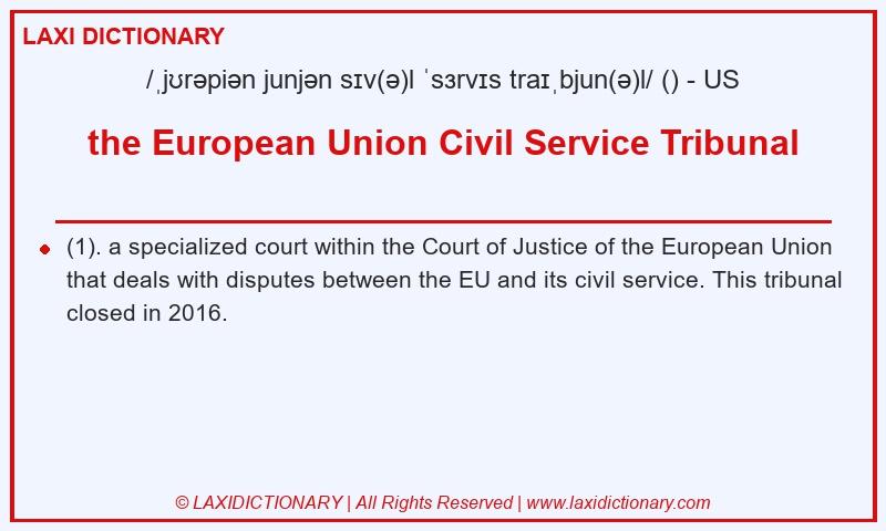 Definition the European Union Civil Service Tribunal in American English