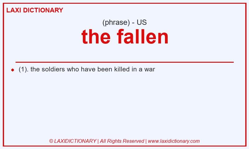 Definition the fallen in American English