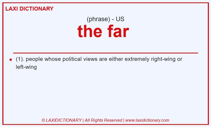Definition the far in American English