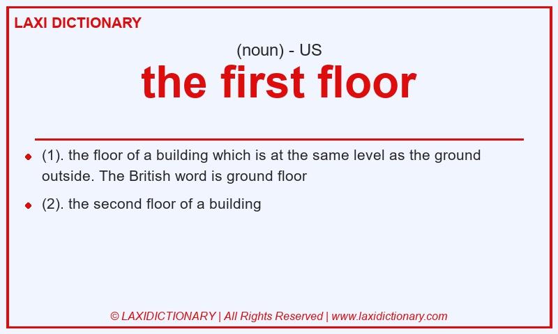 Definition the first floor in American English
