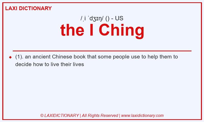 Definition the I Ching in American English