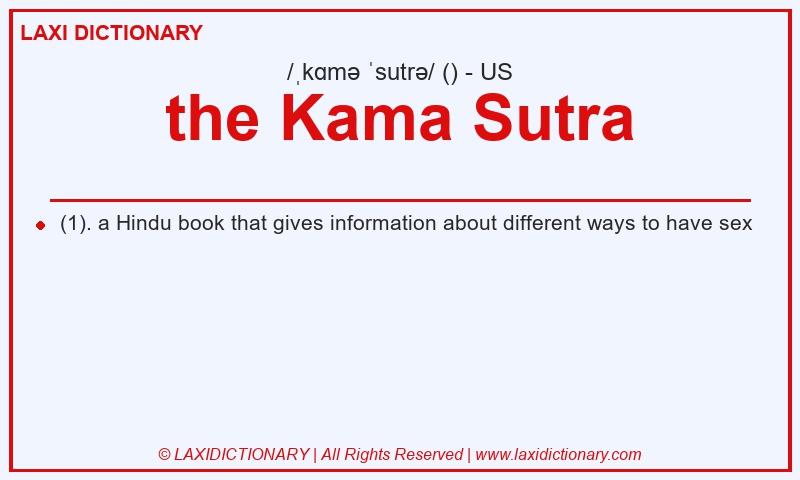 Definition the Kama Sutra in American English