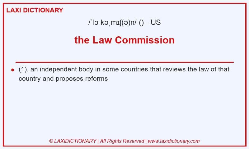 Definition the Law Commission in American English